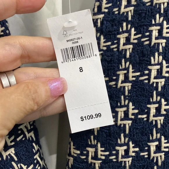 NWT Banana Republic Tweed Blazer 3/4 Sleeve |Size 8 - Picture 10 of 11
